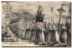 CPA Marseille N D de la Garde Procession des Penitents 1835 