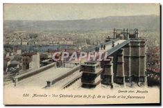CPA Marseille Vue generale prise de N D de la Garde et les Ascenseurs 