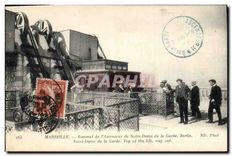 CPA Marseille Sommet de l'Ascenseur de Notre Dame de la Garde Sortie 
