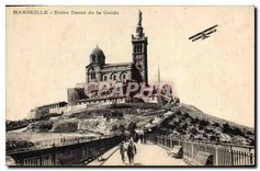 CPA Marseille Notre Dame de la Garde Avion Aviation