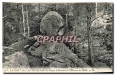 CPA La Foret de Fontainebleau Les Gorges d'Apremont Le Bilboquet du Diable 