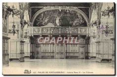 CPA Palais de Fontainebleau Galerie Henri II Les Tribunes 