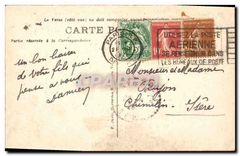 CPA Versailles Le Palais Vue prise a vol d'oiseau Zeppelin Dirigeable