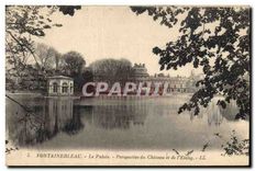CPA Fontainebleau Le Palais Perspective du Chateau et de l'Etang 