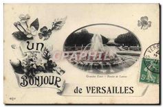 CPA Un Bonjour de Versailles Grandes Eaux Bassin de Latone 