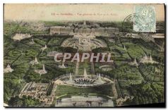 CPA Versailles Vue generale du Parc et du Palais 
