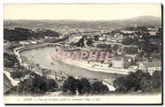CPA Lyon Vue sur la Saone prise du restaurant Gay 