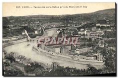 CPA Lyon Panorama de la Saone pris du restaurant Gay 