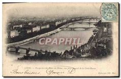 CPA Lyon Perspective des Ponts du Rhone 