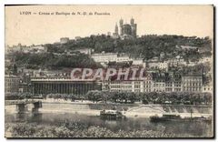 CPA Lyon Coteau et Basilique de N D de Fourviere 