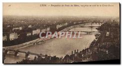 CPA Lyon Perspective des Ponts du Rhone vue prise en aval de la Croix Rousse 