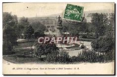 CPA Lyon La Place Carnot Gare de Perrache et Hotel Terminus