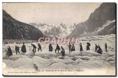 CPA Traversee de la Mer de Glace a Chamonix