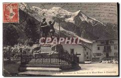 CPA Monument de Saussure et le Mont Blanc a Chamonix
