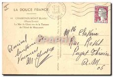 CPA Chamonix Mont Blanc (Hte Savoie) La Mer de Glace vue de l'Hote du Montenvers