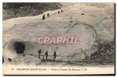 CPA Chamonix Mont Blanc Grotte et Glacier des Bossons