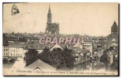 CPA Strasbourg Panorama pris du Pont Couvert