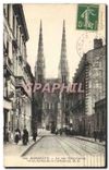 CPA Bordeaux La rue Vital Carles et les fleches de la cathedrale