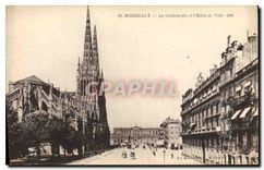 CPA Bordeaux La Cathedrale et l'Hotel de Ville