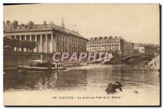CPA Nantes La Loire au Pont de la Bourse