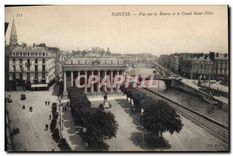 CPA Nantes Vue sur la Bourse et le Canal Saint Felix