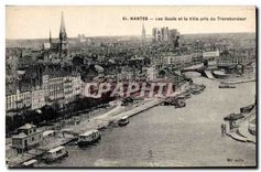 CPA Nantes Les Quais et la Ville pris du transbordeur