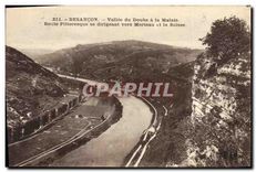 CPA Besancon Vallee du Doubs a la Malate Route Pittoresque se dirigeant vers Morteau et la Suisse