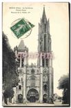 CPA Senlis (Oise) La Cathedrale Portail Hauteur de la Fleche 78 m