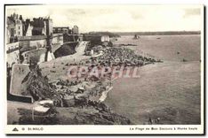 CPA St Malo La Plage de Bon Secours a Maree haute