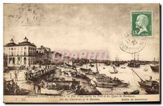 CPA Bordeaux Lacour (Pierre) Vue d'une partie du Port et des Quais de Bordeaux