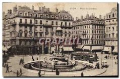 CPA Lyon Place des Jacobins Tramway