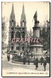 CPA Marseille Eglise des Reforemes et Monument des Mobiles