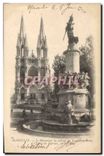 CPA Marseille Le Monument des enfants des Bouches du Rhone et l'Eglise des Reformes