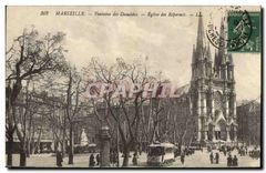 CPA Marseille Fontaine des Danaides Eglise des Reformes
