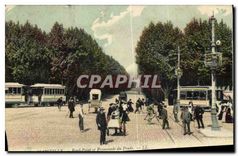 CPA Marseille Rond Point et Promenade du Prado Tramway