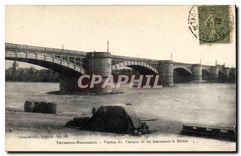 CPA Tarascon Beaucaire Viaduc du Chemin de fer traversant le Rhone