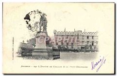 CPA Tarascon (B du R) La Statue de Crillon & Le Petit Seminaire