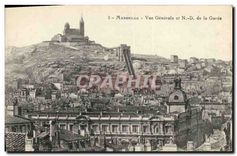 CPA Marseille vue generale et N D de la Garde 