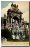 CPA Marseille le Palais Longchamp monument princiapl representant les trois statues la Durance la Vi