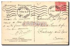 CPA Marseille vue sur la Cathedrale et le port de la Joliette prise des Jardins du Pharo 