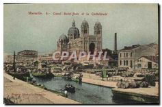 CPA Marseille Canal Saint Jean et la Cathedrale 