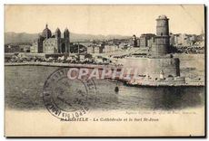 CPA Marseille la cathedrale et le Fort St Jean 