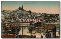 CPA Marseille panorama vu a vol d'Oiseau 