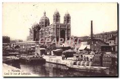 CPA Marseille Canal St Jean et Cathedrale 