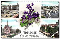CPA Toulouse la Ville Rose la place du Capitale 1750 le Donjon du capitale 1750 le pont des Catalans