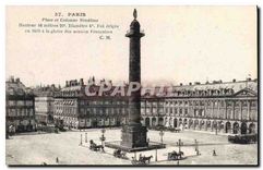 CPA Paris Place et Colonne Vendome 