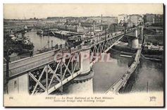 CPA Brest Le Pont National et le Port Militaire 