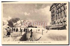 CPA Superbagneres Devant l'Hotel Ski