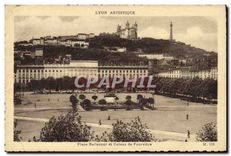 CPA Lyon Artistique Place Bellecour et Coteau de Fourviere 