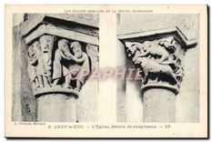 CPA Anzy le Duc L'Eglise details de Chapiteaux 